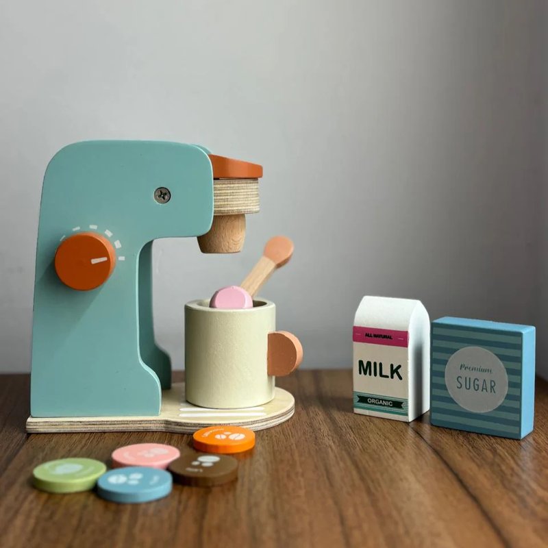 Wooden coffee maker toy