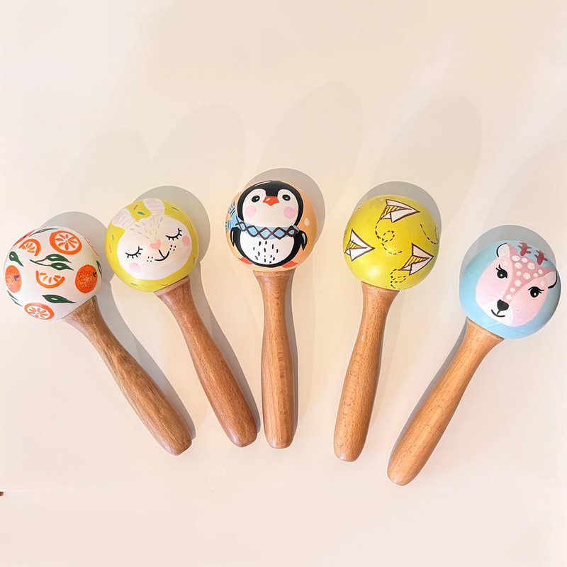 Handpainted wooden maracas